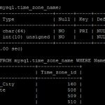 change mysql timezone